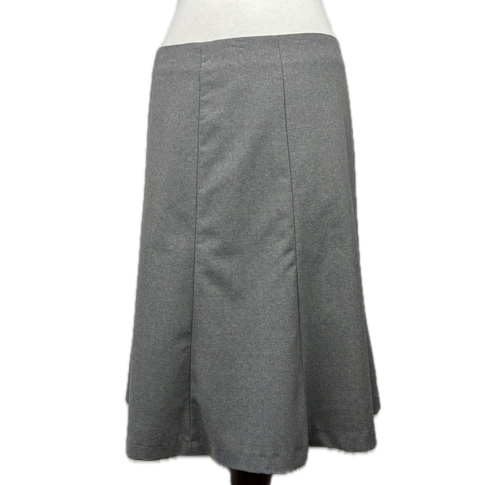 Vintage Gap Factory Wool Blend Gray Gored Skirt Sz 8 Classic Academia Preppy
